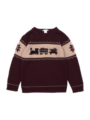 Jane & Jack Boy's Burgundy Knit Jumper