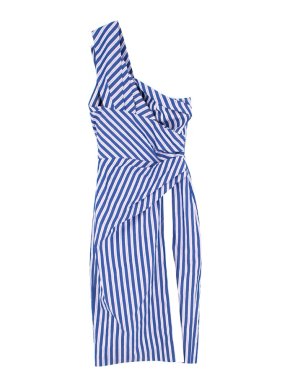 Petersyn Alistar One-shoulder Knightsbridge Stripe Dress