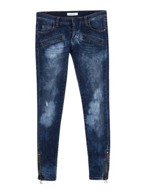 Pierre Balmain Blue Distressed-Wash Skinny Jeans