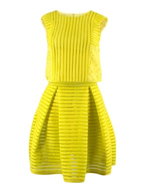 Pinko Yellow Neon Skirt and Top Set