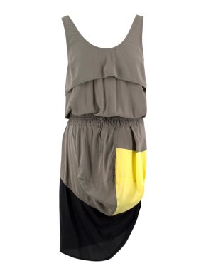 Alexander Wang Khaki Colour Block Dress