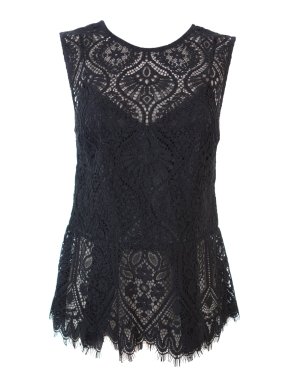 Veronica Beard Lace Peplum Top