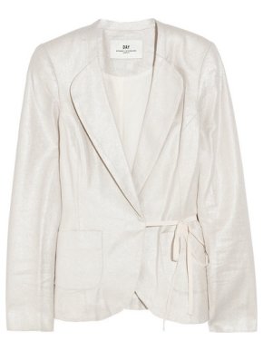 Day Birger et Mikkelsen Metallic linen and cotton-blend jacket