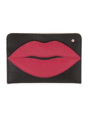 Charlotte Olympia leather pouty passport holder