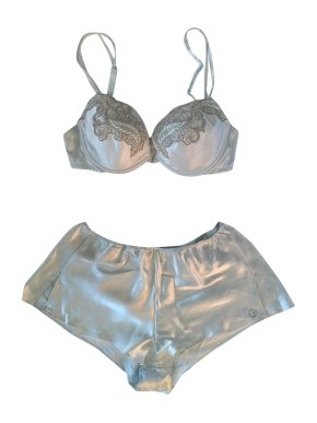 Christies Italy Lace Silk Bra 34B and French Knicker Set