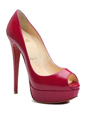 Christian Louboutin Lady Peep 150 Patent Pumps