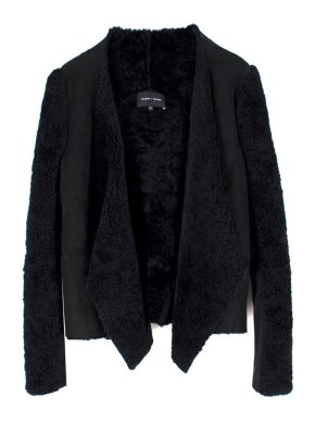 Felder Felder Black Suede & Shearling Jacket
