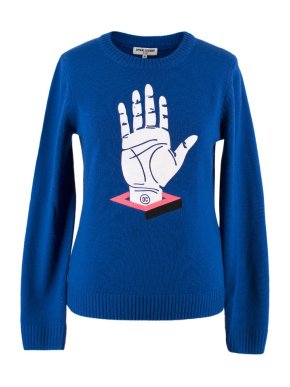 Opening Ceremony Blue Hand Print Jumper