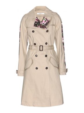 Givenchy Floral Trim Trench Coat