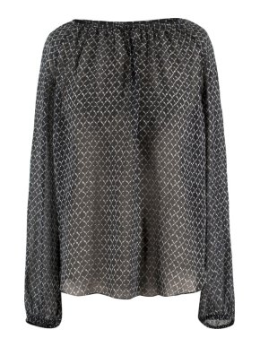 Isabel Marant Sheer Printed Silk Blouse