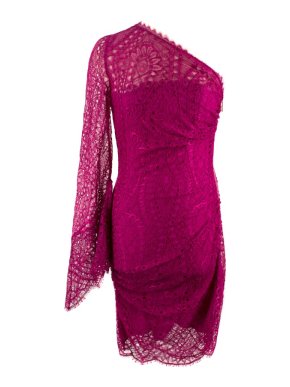 Emilio Pucci Pink Lace One-sleeve Dress