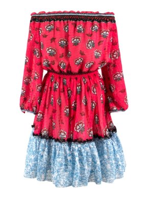 Mary Katrantzou Piquet Off-shoulder Fil Coupe Mini Dress