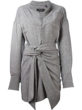 Isabel Marant 'Khol' knot-front knit shirt Dress