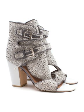 Laurence Decade Grey Floral Cut Out Sandals