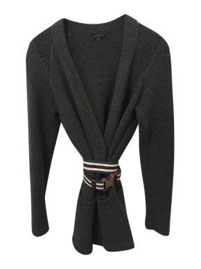 Louis Vuitton Belted Wool Cardigan