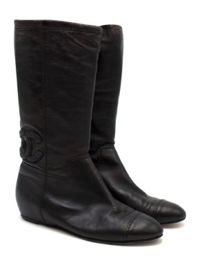 Chanel Vintage Leather Boots