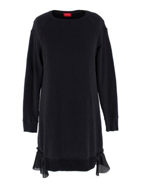 Undercover Black Sweatshirt Frilled hem Dress/Tunic