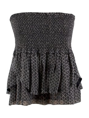 Isabel Marant Silk Ruffled Tube Top