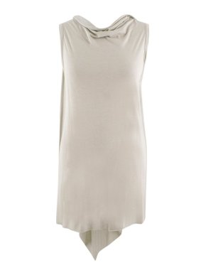 Rick Owens Grey Sleeveless V-back Top