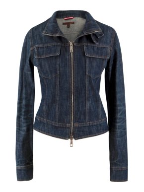 Bally Dark Wash Zipped Denim Jacket