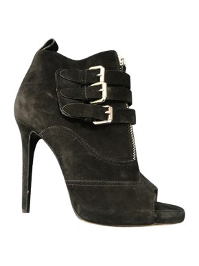 Tabitha Simmons peep toe suede booties