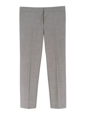 Alexander McQueen Grey Wool Cigarette Trousers