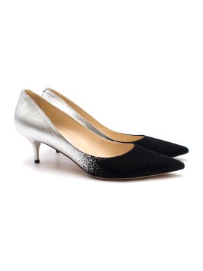 Jimmy Choo Aza Metallic Degrade Kitten Heel Pump