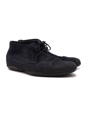 Harrys of London Navy Suede Derby Shoes