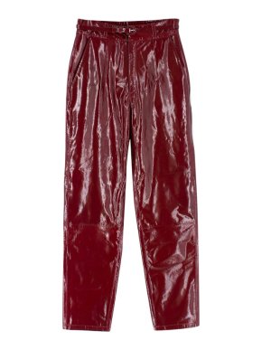 Zeynep Arcay Red Patent Leather Trousers