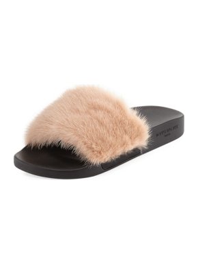 Givenchy Mink Fur Slides