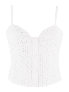 Milly Floral Cotton Eyelet Karissa Bustier