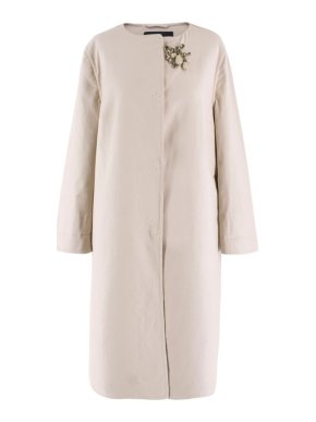 Ermanno Scervino Brooch Embellished Coat