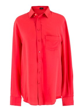 Joseph Hot Pink Silk Boyfriend Shirt