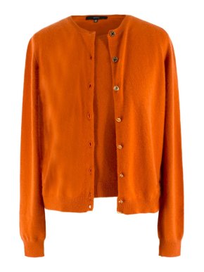 Gucci Cashmere Orange Cardigan & Vest Twin Set