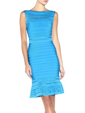Herve Leger Gabbi Bandage Crochet Dress