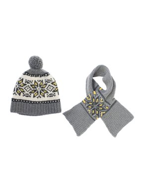 Marie Chantal Girl's Grey Wool Scarf and Hat