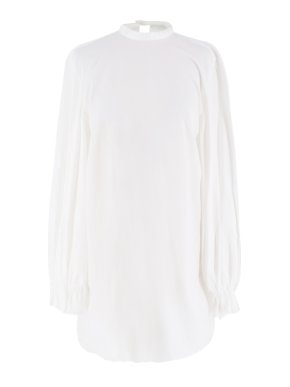 Johnathan Cohen White Tie-back Long Sleeved Tunic