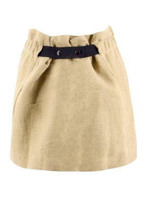 Isabel Marant Beige Belted Linen Miniskirt