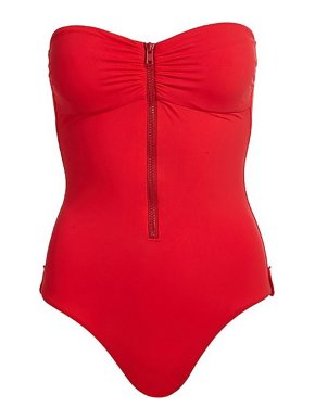 Melissa Odabash Ruched Bandeau Swimsuit