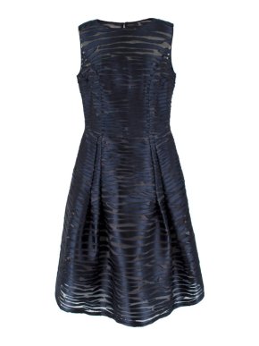 Caroline Herrera Blue Striped Dress