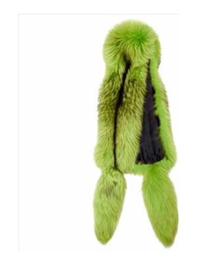 Ekaterina furs lime and black fox stole