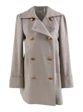 Alexander McQueen Wool Blend Double Breasted Coat