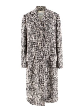 Paul Smith Black and White Wool Knit Coat