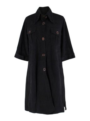 Little London Nearly Black Suede Shirt Dress