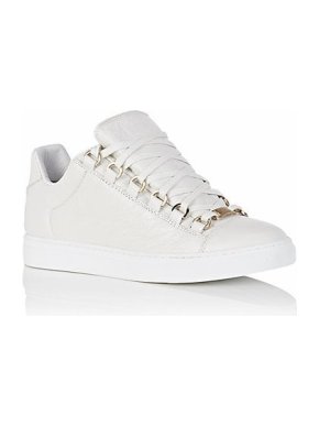 Balenciaga white leather arena low top trainers