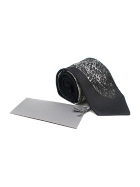 Alexander McQueen Silk Abstract Dragonfly Wing Patterned Tie