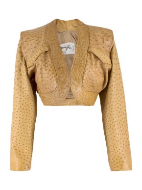 Jean Claude Jitois Tan Ostrich Jacket 1