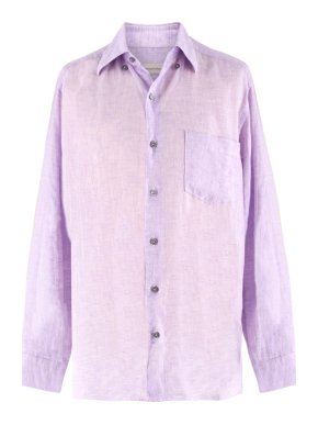 Ermenegildo Zegna Lilac Linen Shirt