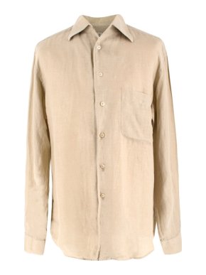 Ermenegildo Zegna Sand Linen Shirt