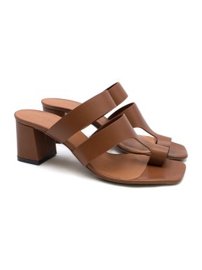 Neous Anthos Cut-out Brown leather Mules